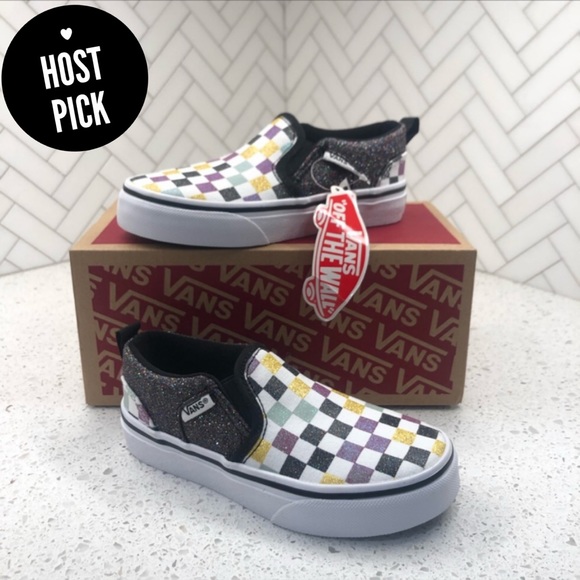 vans asher black glitter